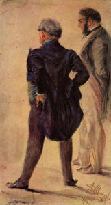 {{ product_title }} Fine Art Print | {{ product_vendor }} Jakero77 Adolph von Menzel - Art Viewer (1847) Signed, Dated - 17" x 22" Fine Art Print Art Print  Jakero77