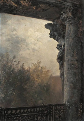 {{ product_title }} Fine Art Print | {{ product_vendor }} Jakero77 Adolph von Menzel - Blick vom Balkon des Berliner Schlosses (1863) Signed - 17"x22" Fine Art Print Art Print  Jakero77