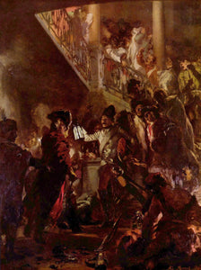 {{ product_title }} Fine Art Print | {{ product_vendor }} Jakero77 Adolph von Menzel - Bonsoir, messieurs! Frederick the Great in Lissa (1858) Signed - 17"x22" Fine Art Print Art Print  Jakero77