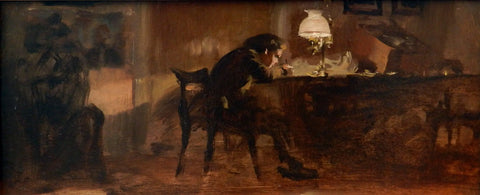 {{ product_title }} Fine Art Print | {{ product_vendor }} Jakero77 Adolph von Menzel - Boy at Desk (1846-47) Knabe am Schreibtisch -17" x 22" Print Art Print  Jakero77