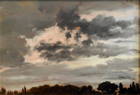 {{ product_title }} Fine Art Print | {{ product_vendor }} Jakero77 Adolph von Menzel - Cloud Study Wolkenstudie (1851) Signed - 17"x22" Fine Art Print Art Print  Jakero77