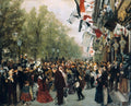 {{ product_title }} Fine Art Print | {{ product_vendor }} Jakero77 Adolph von Menzel - Departure to the Army of King William I. 31 July 1870 Signed (1871) - 17"x22" Fine Art Print Art Print  Jakero77