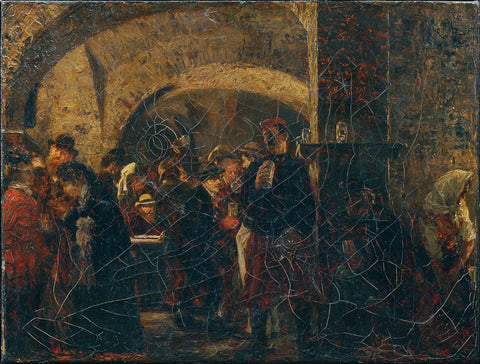 {{ product_title }} Fine Art Print | {{ product_vendor }} Jakero77 Adolph von Menzel - Der Esterházykeller in Wien (1871) - 17" x 22" Fine Art Print Art Print  Jakero77