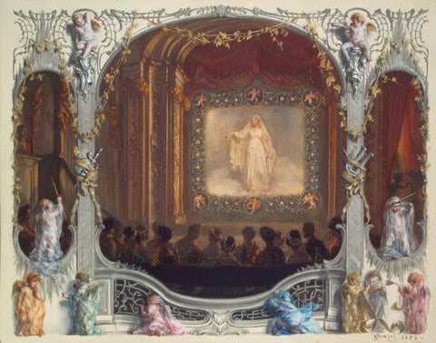 {{ product_title }} Fine Art Print | {{ product_vendor }} Jakero77 Adolph von Menzel - Festival in Theater of New Palace in 1829 Signed (1854) - 17"x22" Fine Art Print Art Print  Jakero77