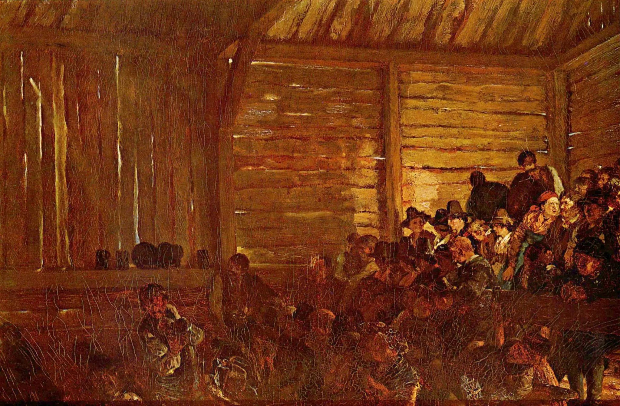 {{ product_title }} Fine Art Print | {{ product_vendor }} Jakero77 Adolph von Menzel - Folk Theater in Tyrol (1859) - 17" x 22" Fine Art Print Art Print  Jakero77