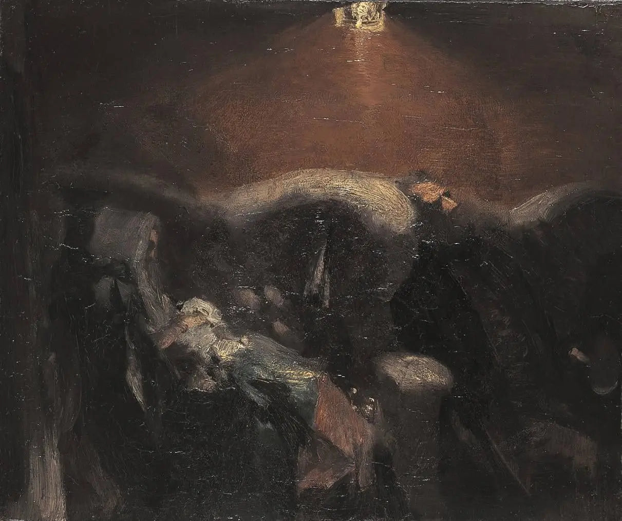 {{ product_title }} Fine Art Print | {{ product_vendor }} Jakero77 Adolph von Menzel -  Im Eisenbahncoupé (circa 1848) - 17" x 22" Fine Art Print Art Print  Jakero77