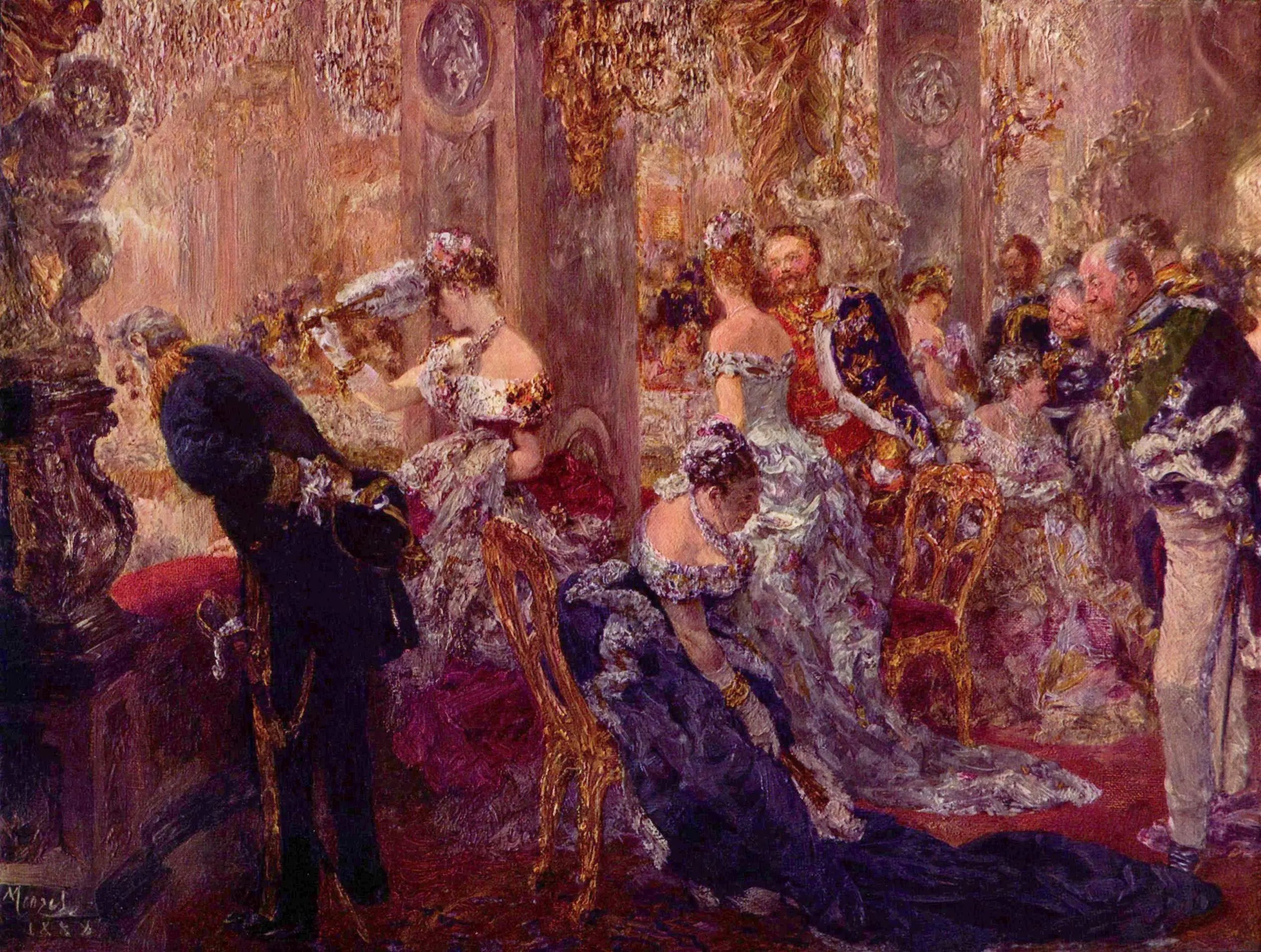 {{ product_title }} Fine Art Print | {{ product_vendor }} Jakero77 Adolph von Menzel - In the White Hall (1888) Signed - 17" x 22" Fine Art Print Art Print  Jakero77