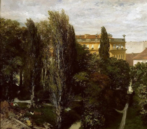 {{ product_title }} Fine Art Print | {{ product_vendor }} Jakero77 Adolph von Menzel - Prince Albrecht's Palace Garden (1846-47) - 17" x 22" Print Art Print  Jakero77