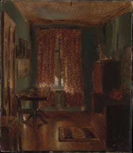 {{ product_title }} Fine Art Print | {{ product_vendor }} Jakero77 Adolph von Menzel - The Artist's Sitting Room in Ritterstrasse (1851) - 17" x 22" Fine Art Print Art Print  Jakero77