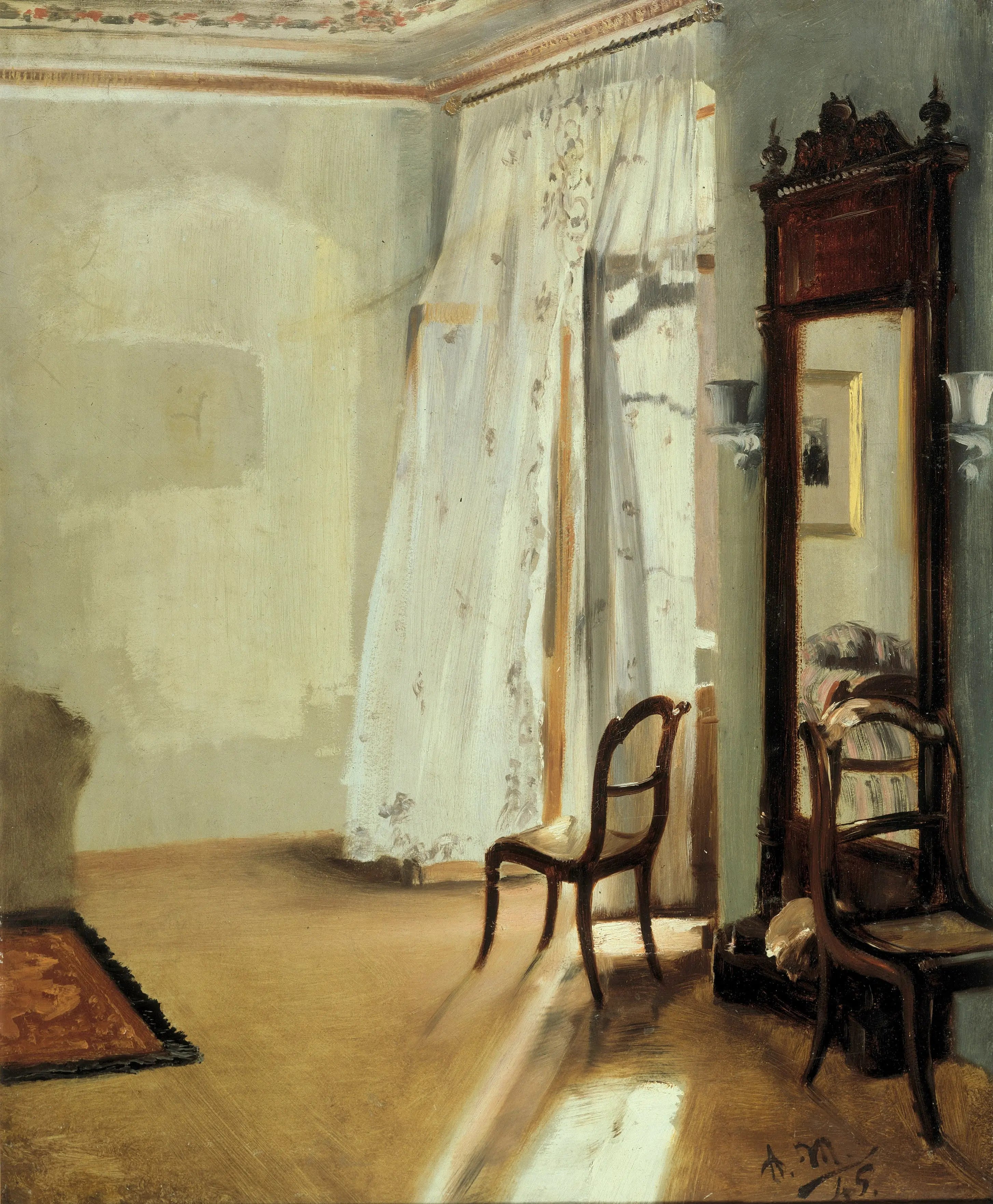 {{ product_title }} Fine Art Print | {{ product_vendor }} Jakero77 Adolph von Menzel - The Balcony Room (1845) Signed - 17" x 22" Fine Art Print Art Print  Jakero77