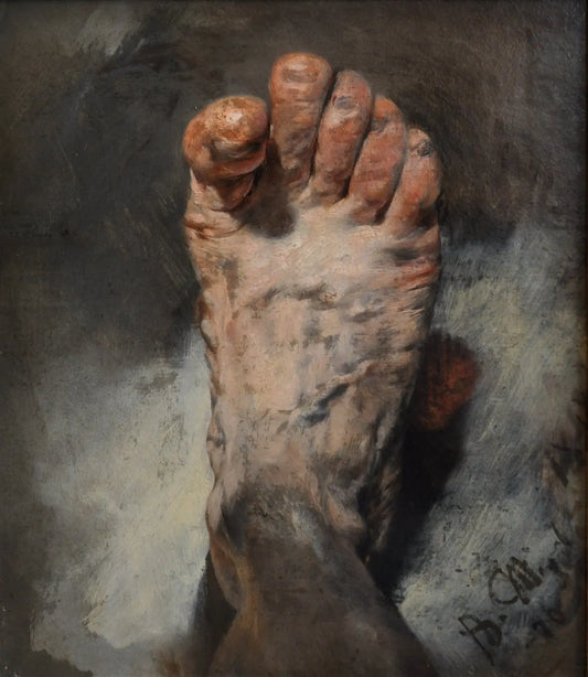 {{ product_title }} Fine Art Print | {{ product_vendor }} Jakero77 Adolph von Menzel - The Foot of the Artist (1876) Signed - 17" x 22" Fine Art Print Art Print  Jakero77