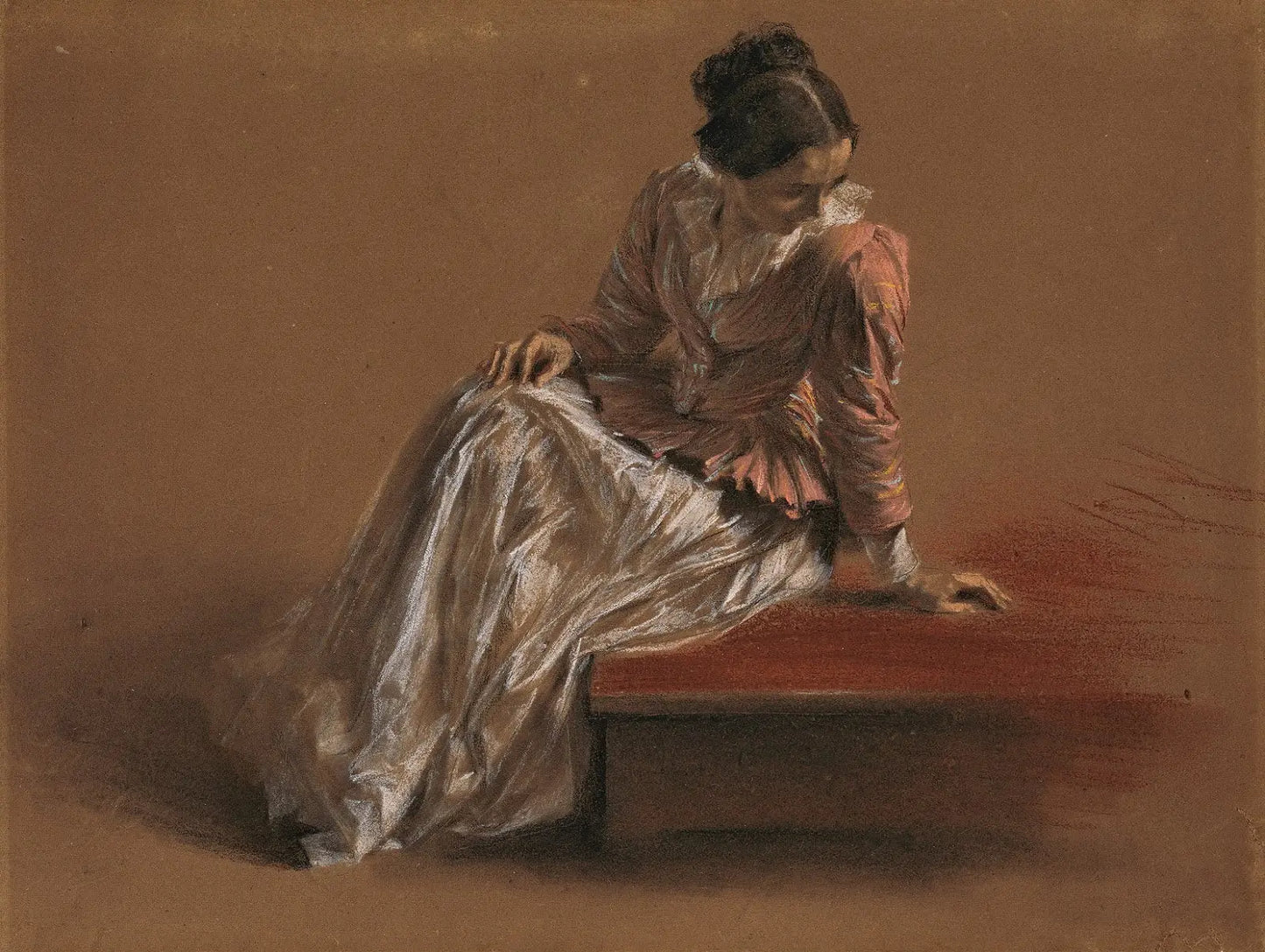 {{ product_title }} Fine Art Print | {{ product_vendor }} Jakero77 Adolph von Menzel - The Sitting Woman - 17" x 22" Fine Art Print Art Print  Jakero77