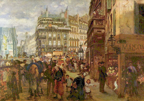 {{ product_title }} Fine Art Print | {{ product_vendor }} Jakero77 Adolph von Menzel - Weekday in Paris (1869) - 17" x 22" Fine Art Print Art Print  Jakero77