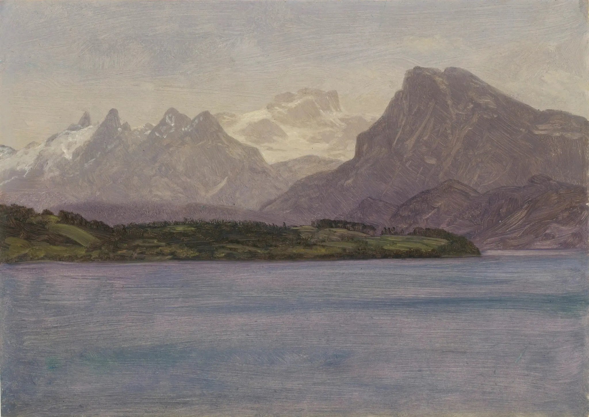 {{ product_title }} Fine Art Print | {{ product_vendor }} Jakero77 Albert Bierstadt - Alaskan Coast Range (1889) - 17" x 22" Fine Art Print Art Print  Jakero77