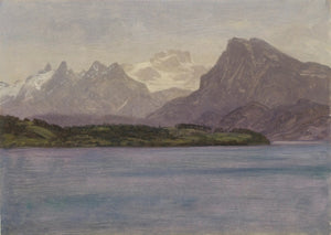 {{ product_title }} Fine Art Print | {{ product_vendor }} Jakero77 Albert Bierstadt - Alaskan Coast Range (1889) - 17" x 22" Fine Art Print Art Print  Jakero77