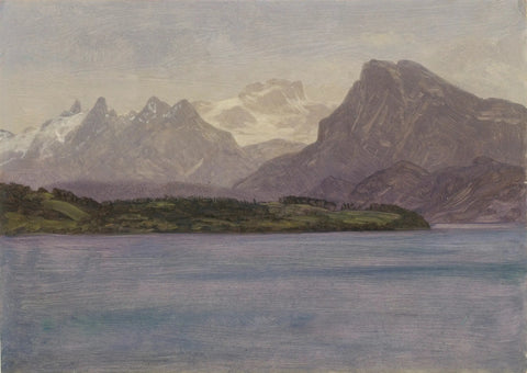 {{ product_title }} Fine Art Print | {{ product_vendor }} Jakero77 Albert Bierstadt - Alaskan Coast Range (1889) - 17" x 22" Fine Art Print Art Print  Jakero77