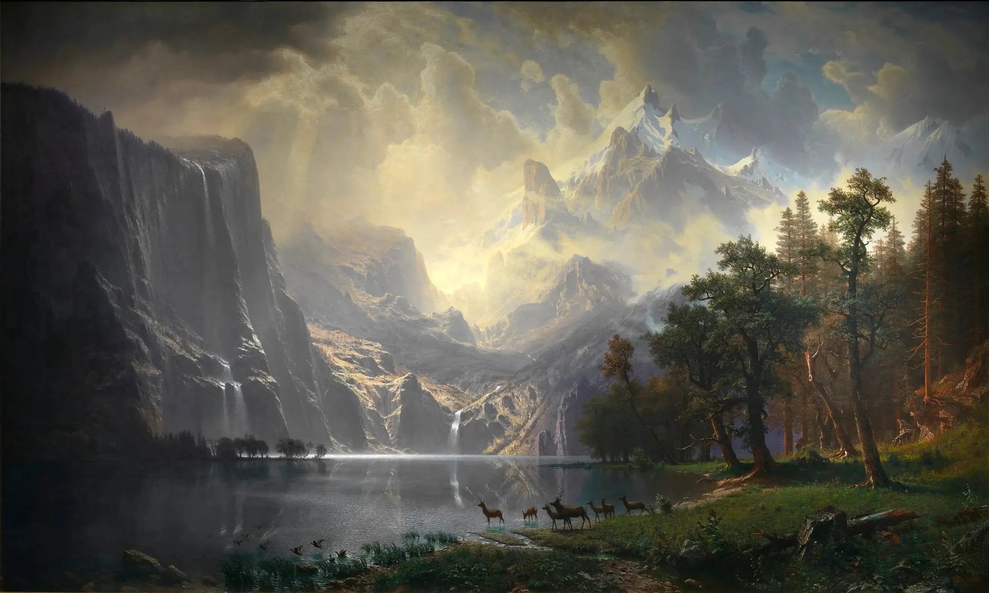 {{ product_title }} Fine Art Print | {{ product_vendor }} Jakero77 Albert Bierstadt - Among the Sierra Nevada, California (1868) - 17" x 22" Print Art Print  Jakero77