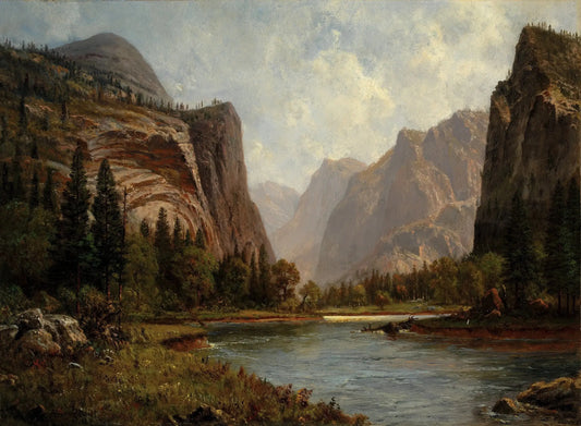 {{ product_title }} Fine Art Print | {{ product_vendor }} Jakero77 Albert Bierstadt - Gates of the Yosemite (circa 1882) - 17" x 22" Fine Art Print Art Print  Jakero77