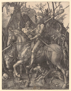 {{ product_title }} Fine Art Print | {{ product_vendor }} Jakero77 Albrecht Durer - Knight, Death and the Devil (1513) - 17" x 22" Fine Art Print Art Print  Jakero77