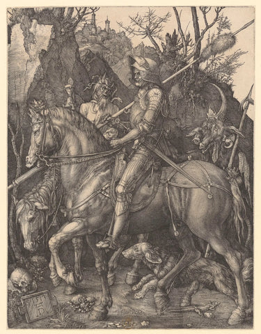 {{ product_title }} Fine Art Print | {{ product_vendor }} Jakero77 Albrecht Durer - Knight, Death and the Devil (1513) - 17" x 22" Fine Art Print Art Print  Jakero77