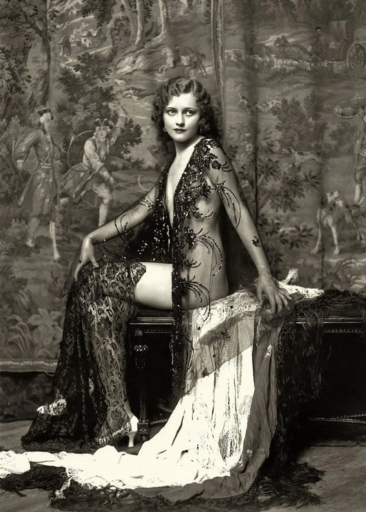 {{ product_title }} Fine Art Print | {{ product_vendor }} Jakero77 Alfred Cheney Johnston - Anne Lee Patterson Nude (1931) Ziegfeld Follies - 17" x 22" Fine Art Print Art Print  Jakero77