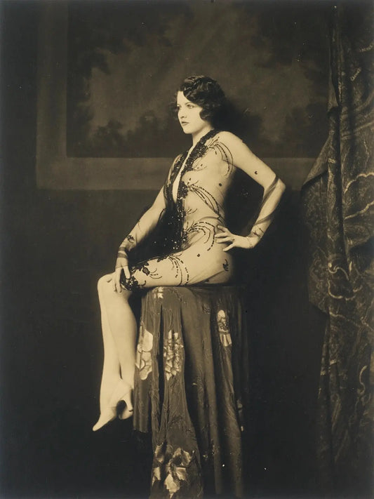 {{ product_title }} Fine Art Print | {{ product_vendor }} Jakero77 Alfred Cheney Johnston - Anne Patterson Nude See Through Dress (1920s) - 17" x 22" Fine Art Print Art Print  Jakero77