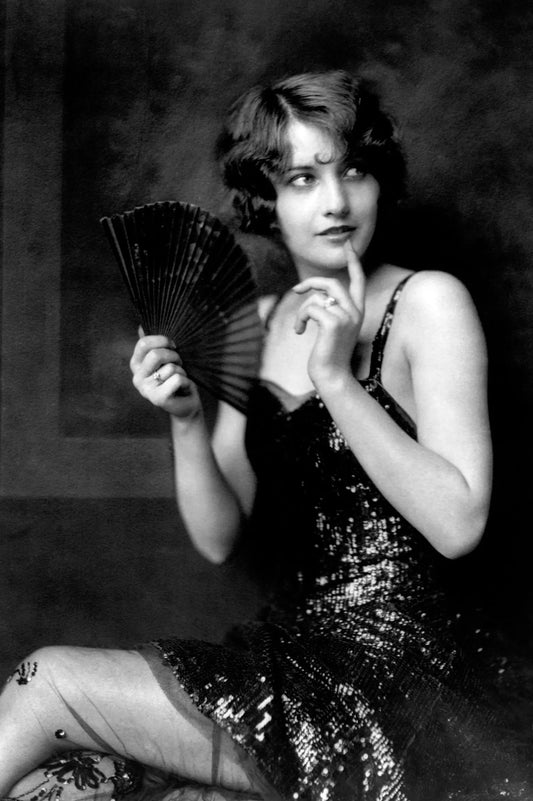 {{ product_title }} Fine Art Print | {{ product_vendor }} Jakero77 Alfred Cheney Johnston - Barbara Stanwyck 1920s Flapper Girl Ziegfeld Follies - 17" x 22" Fine Art Print Art Print  Jakero77