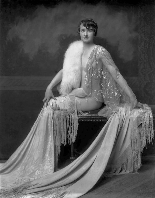 {{ product_title }} Fine Art Print | {{ product_vendor }} Jakero77 Alfred Cheney Johnston - Burlesque Dancer Semi Nude 1920s  - 17" x 22" Art Print Art Print  Jakero77