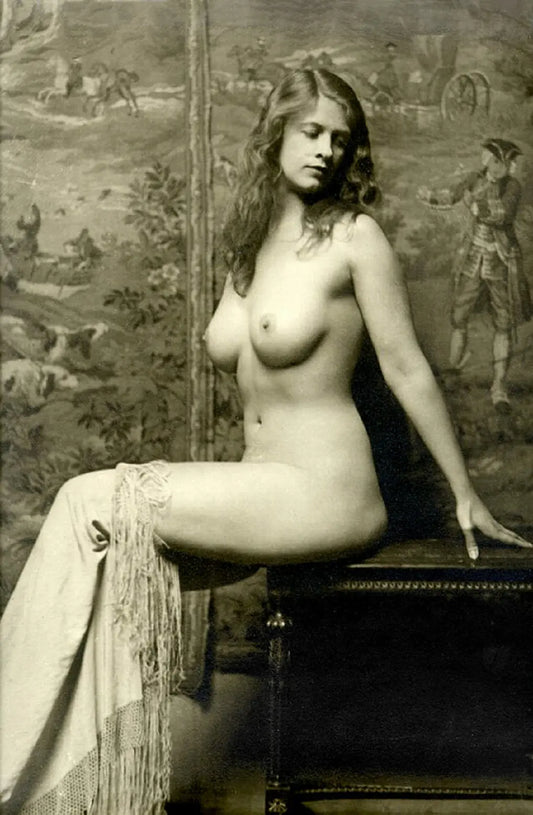 {{ product_title }} Fine Art Print | {{ product_vendor }} Jakero77 Alfred Cheney Johnston - Catherine La Rose Nude (1920s) - 17" x 22" Fine Art Print Art Print  Jakero77