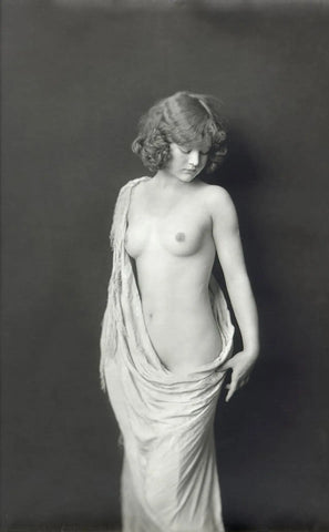 {{ product_title }} Fine Art Print | {{ product_vendor }} Jakero77 Alfred Cheney Johnston - Clara Bow Nude Ziegfeld Girl (1920s) - 17" x 22" Art Print Art Print  Jakero77