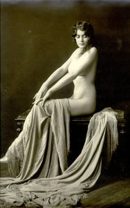 {{ product_title }} Fine Art Print | {{ product_vendor }} Jakero77 Alfred Cheney Johnston - Elegant Female Nude Model 1920s - 17" x 22" Art Print Art Print  Jakero77
