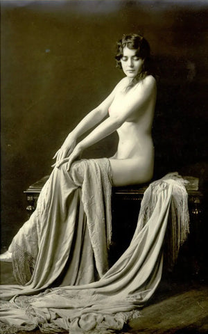 {{ product_title }} Fine Art Print | {{ product_vendor }} Jakero77 Alfred Cheney Johnston - Elegant Female Nude Model 1920s - 17" x 22" Art Print Art Print  Jakero77