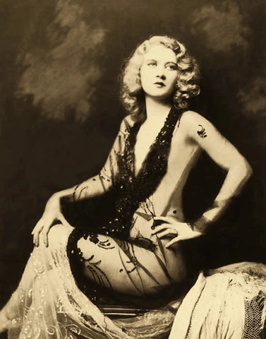 {{ product_title }} Fine Art Print | {{ product_vendor }} Jakero77 Alfred Cheney Johnston - Elegant Ziegfeld Follies Girl (1920s) - 17" x 22" Print Art Print  Jakero77