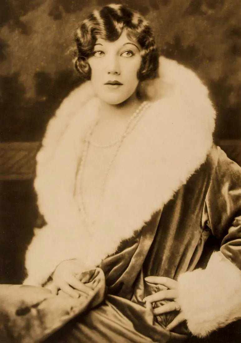 {{ product_title }} Fine Art Print | {{ product_vendor }} Jakero77 Alfred Cheney Johnston - Elsie Behrens Glamorous in Fur 1920s  - 17" x 22" Print Art Print  Jakero77