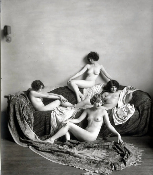 {{ product_title }} Fine Art Print | {{ product_vendor }} Jakero77 Alfred Cheney Johnston - Group of Nude Girls Ziegfeld (1920) - 17" x 22" Art Print Art Print  Jakero77