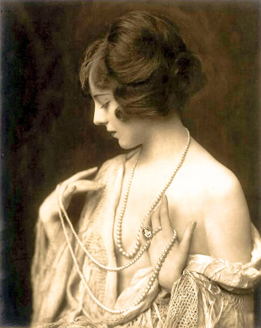 {{ product_title }} Fine Art Print | {{ product_vendor }} Jakero77 Alfred Cheney Johnston - Harriet Hoctor Nude Pearls 1920s - 17" x 22" Art Print Art Print  Jakero77