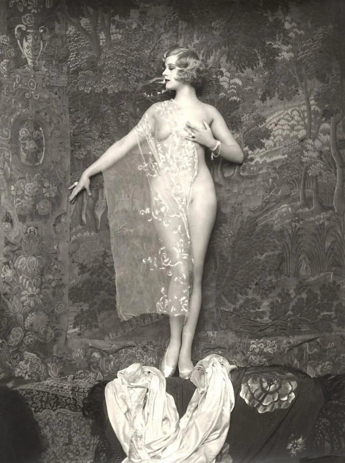 {{ product_title }} Fine Art Print | {{ product_vendor }} Jakero77 Alfred Cheney Johnston - Hazel Forbes Nude Glamour (1922) - 17"x22" Fine Art Print Art Print  Jakero77