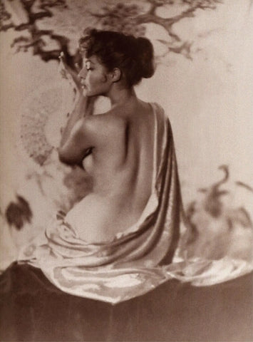 {{ product_title }} Fine Art Print | {{ product_vendor }} Jakero77 Alfred Cheney Johnston - Julie Newmar Nude Backless Dress (1920s) - 17" x 22" Art Print Art Print  Jakero77