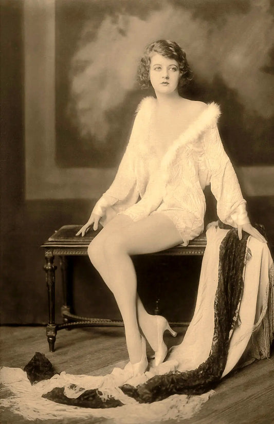 {{ product_title }} Fine Art Print | {{ product_vendor }} Jakero77 Alfred Cheney Johnston - Katherine Burke 1920s Broadway Boudoir  - 17"x22" Print Art Print  Jakero77