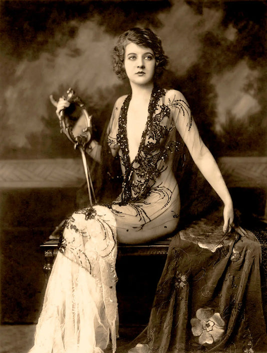 {{ product_title }} Fine Art Print | {{ product_vendor }} Jakero77 Alfred Cheney Johnston - Katherine Burke Nude Elegant 1920s - 17" x 22" Art Print Art Print  Jakero77