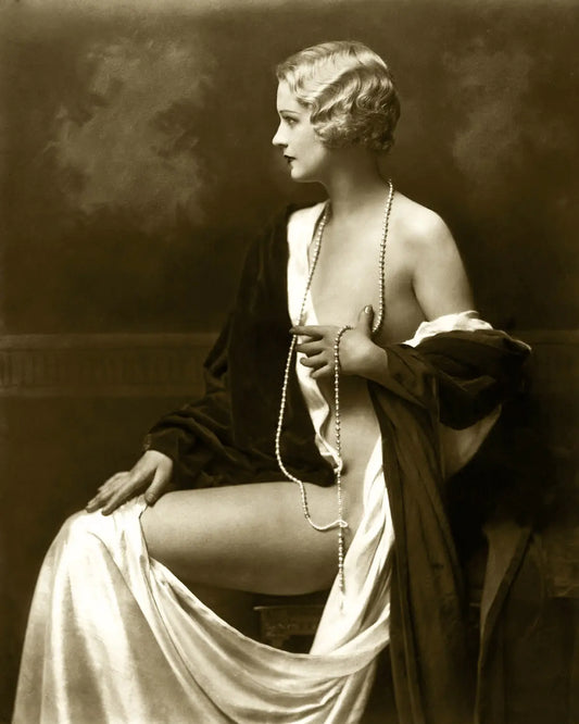 {{ product_title }} Fine Art Print | {{ product_vendor }} Jakero77 Alfred Cheney Johnston - Marie Stevens Nude Ziegfeld - 17" x 22" Fine Art Print Art Print  Jakero77