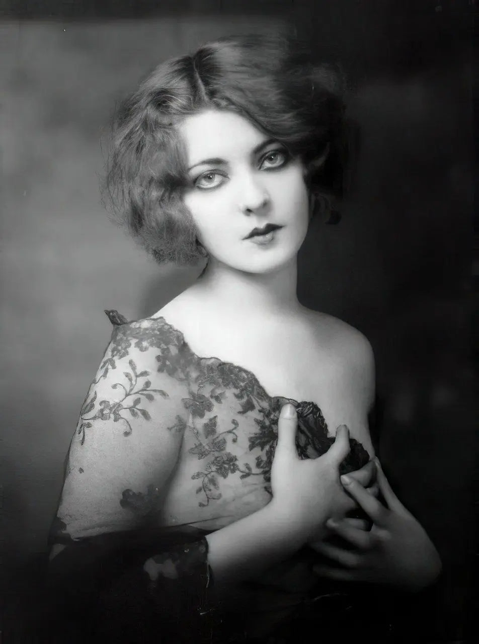 {{ product_title }} Fine Art Print | {{ product_vendor }} Jakero77 Alfred Cheney Johnston - Marion Benda Smokey Eyes Boudoir 1920s - 17" x 22" Print Art Print  Jakero77