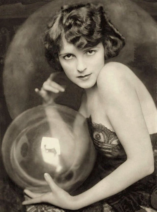 {{ product_title }} Fine Art Print | {{ product_vendor }} Jakero77 Alfred Cheney Johnston - Model Holding Glass Ball 1920s - 17"x22" Fine Art Print Art Print  Jakero77