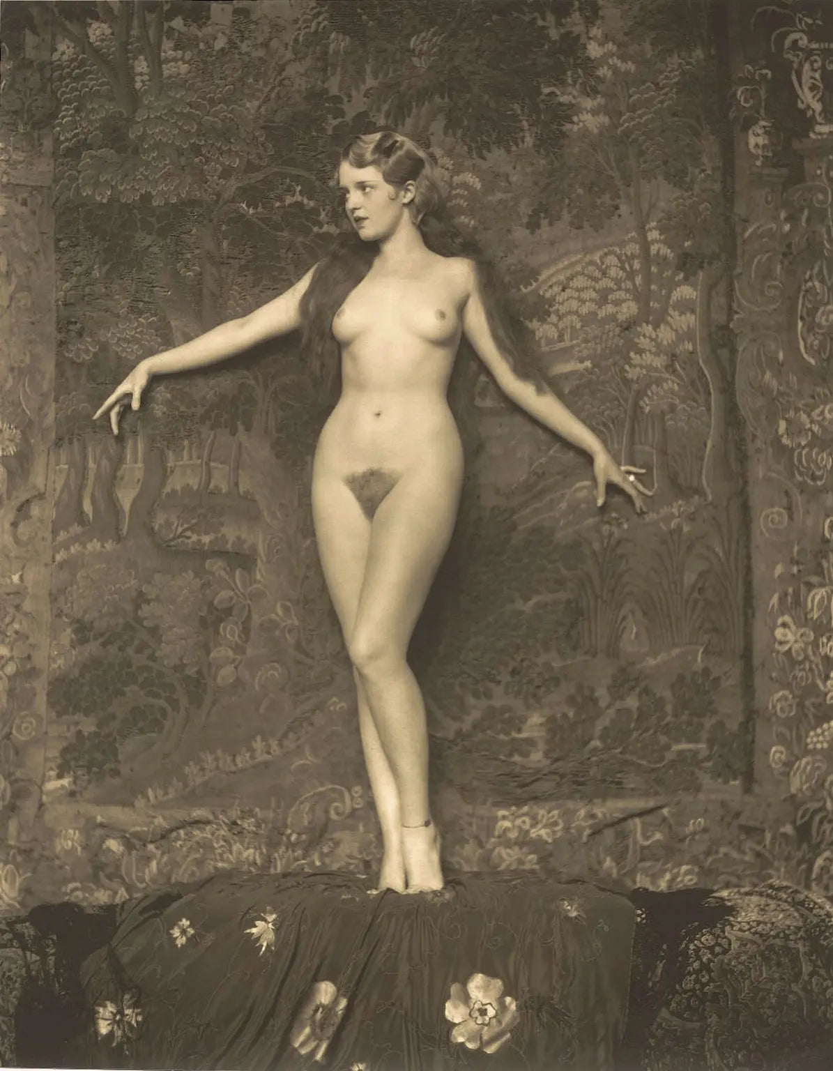 {{ product_title }} Fine Art Print | {{ product_vendor }} Jakero77 Alfred Cheney Johnston - Muriel Gray Nude Ziegfeld (1920s) - 17" x 22" Art Print Art Print  Jakero77