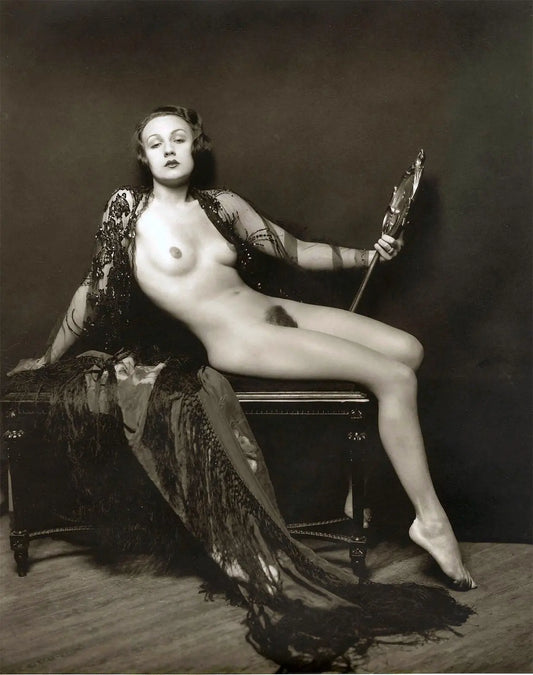 {{ product_title }} Fine Art Print | {{ product_vendor }} Jakero77 Alfred Cheney Johnston - Nude 1920s Ziegfeld Follies Girl - 17" x 22" Art Print Art Print  Jakero77