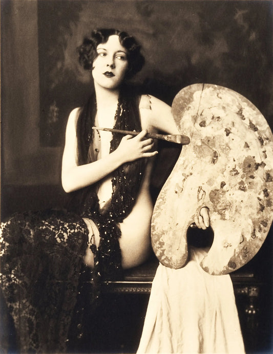 {{ product_title }} Fine Art Print | {{ product_vendor }} Jakero77 Alfred Cheney Johnston - Nude Female Artist 1920s Risque - 17" x 22" Art Print Art Print  Jakero77