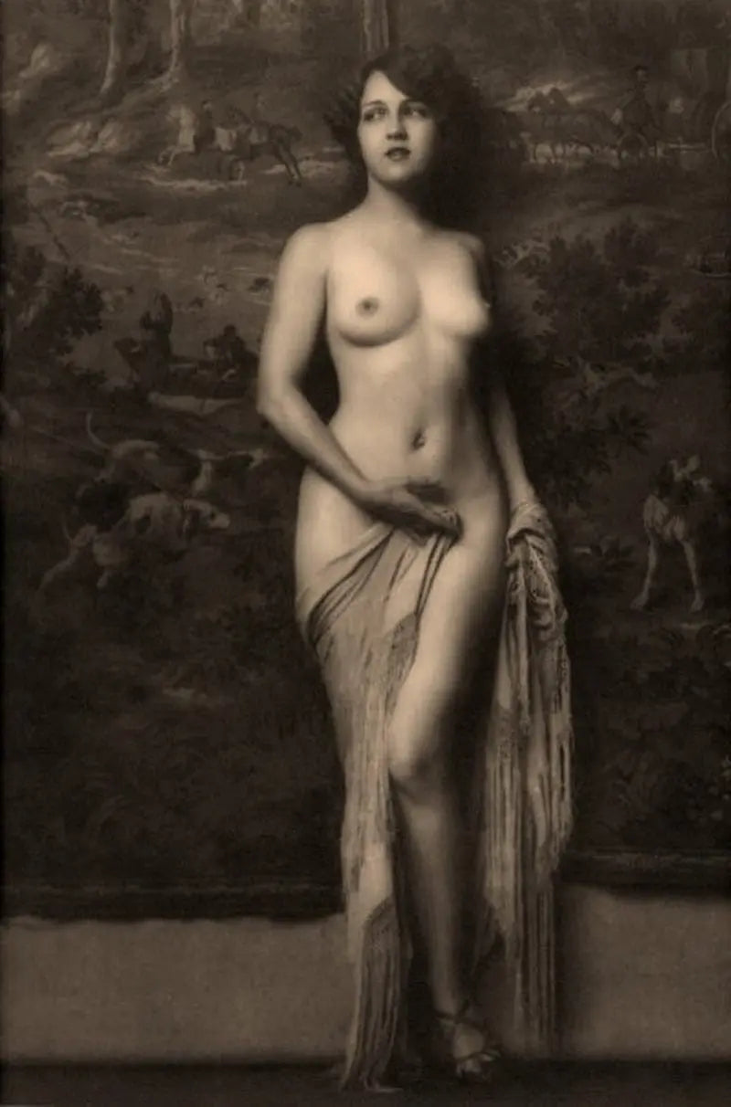 {{ product_title }} Fine Art Print | {{ product_vendor }} Jakero77 Alfred Cheney Johnston - Nude Female Model Standing (1920s) - 17" x 22" Art Print Art Print  Jakero77