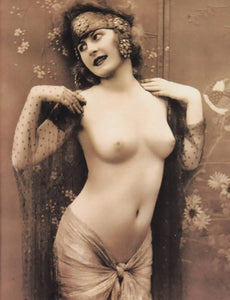 {{ product_title }} Fine Art Print | {{ product_vendor }} Jakero77 Alfred Cheney Johnston - Nude Flapper Girl 1920s Postcard - 17" x 22" Art Print Art Print  Jakero77