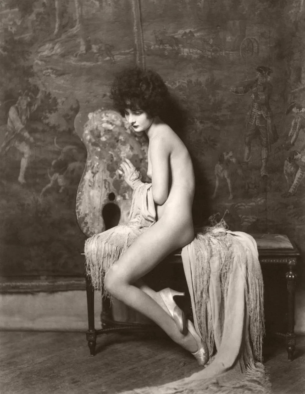 {{ product_title }} Fine Art Print | {{ product_vendor }} Jakero77 Alfred Cheney Johnston - Nude Girl with Easel (1920s) - 17" x 22" Fine Art Print Art Print  Jakero77