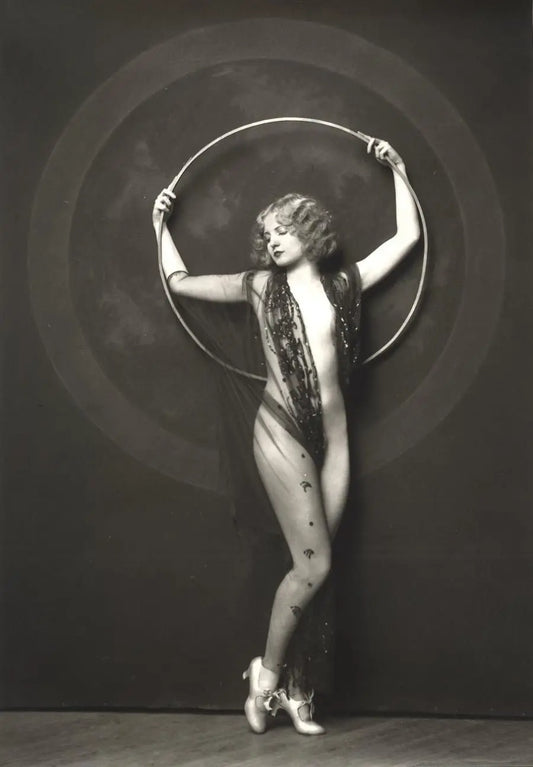 {{ product_title }} Fine Art Print | {{ product_vendor }} Jakero77 Alfred Cheney Johnston - Nude Girl with Hoop Ziegfeld (1920s) - 17" x 22" Art Print Art Print  Jakero77